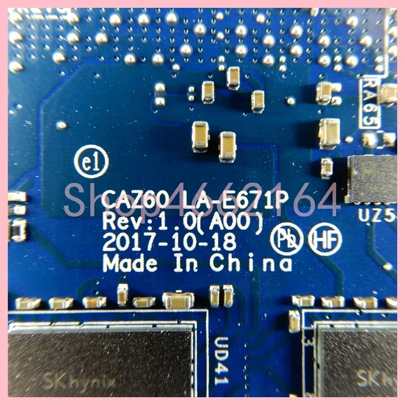 Ddr4 8Gb - LA-E671P с процессором i5-8250U i7-8550U, 4