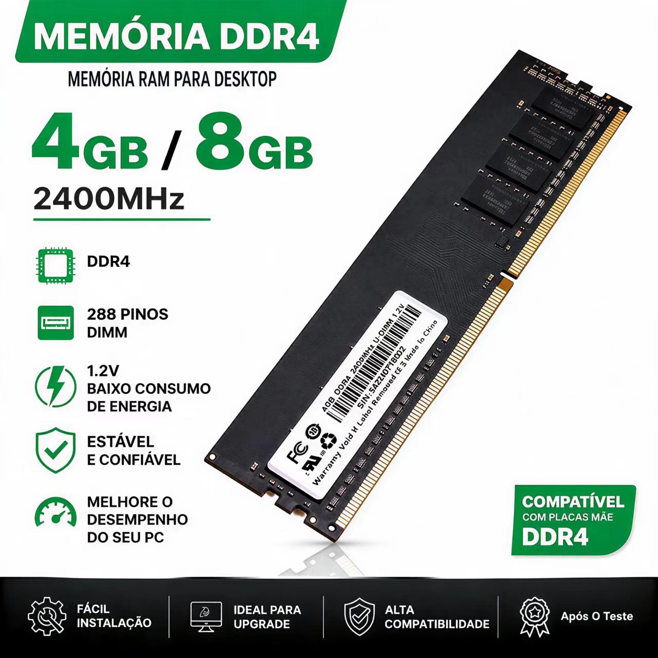 Оперативная память DDR4 4 ГБ 8 – обзор и цена Ddr4 2400Mhz